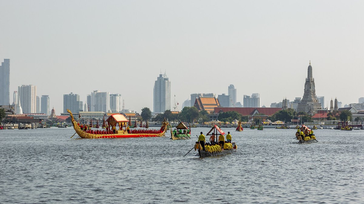 ขบวนพยุหยาตราทางชลมารค 2569 เรือพระที่นั่งในขบวนซ้อมใหญ่